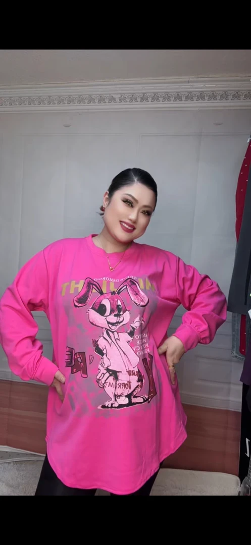 圆领（兔子）恤套头减龄韩版大版百搭秋季时尚