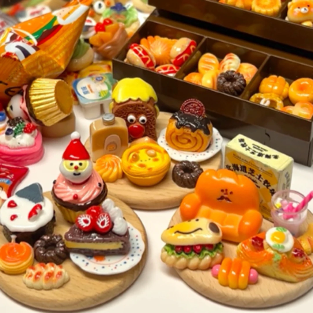 【食玩拼盘diy】直播间连麦树脂食玩摆件帮加工拼盘一套【送1支胶水】