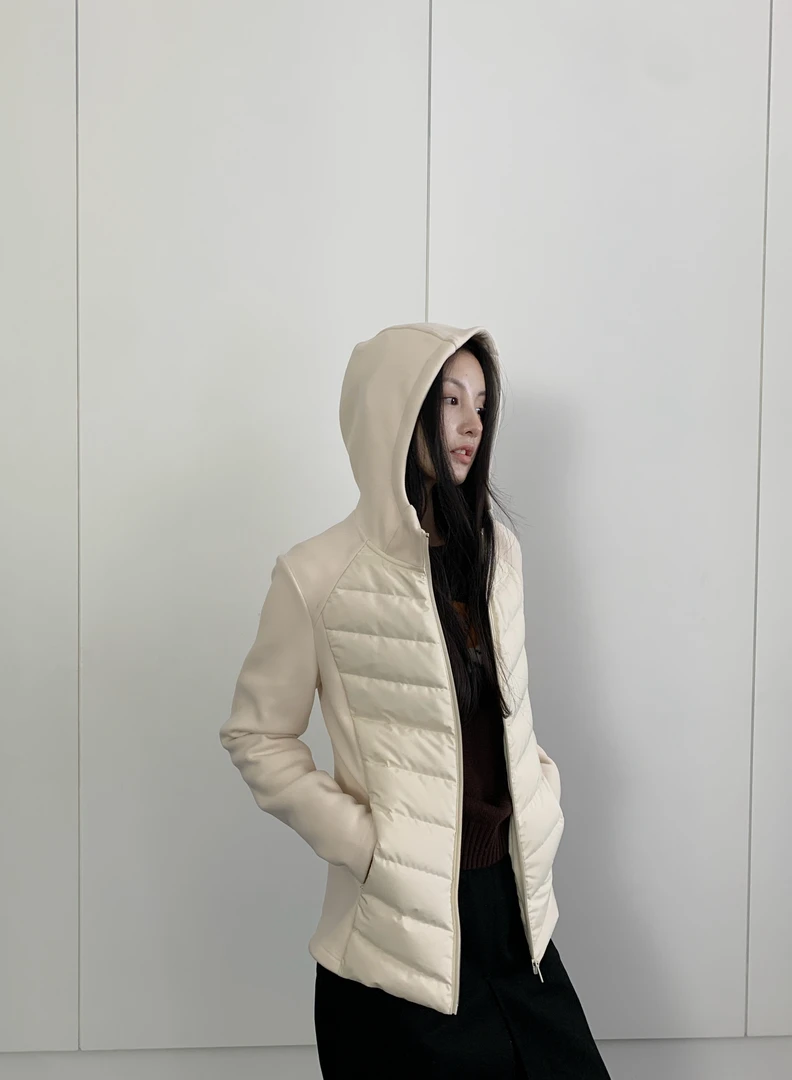 高品质90白鸭绒拼接连帽轻羽绒服（版本很多只做高品质）【福利】