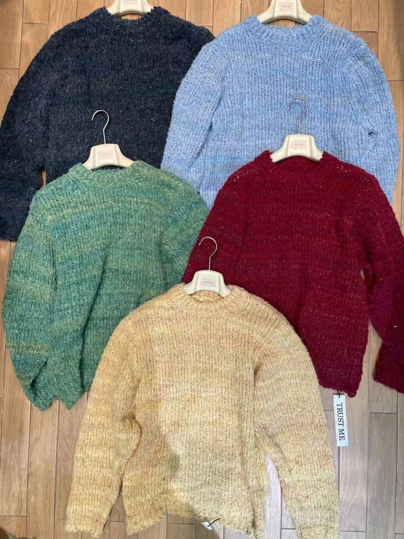 TRUST ME（31207#）韩系圆领杂线毛织毛衣 kc