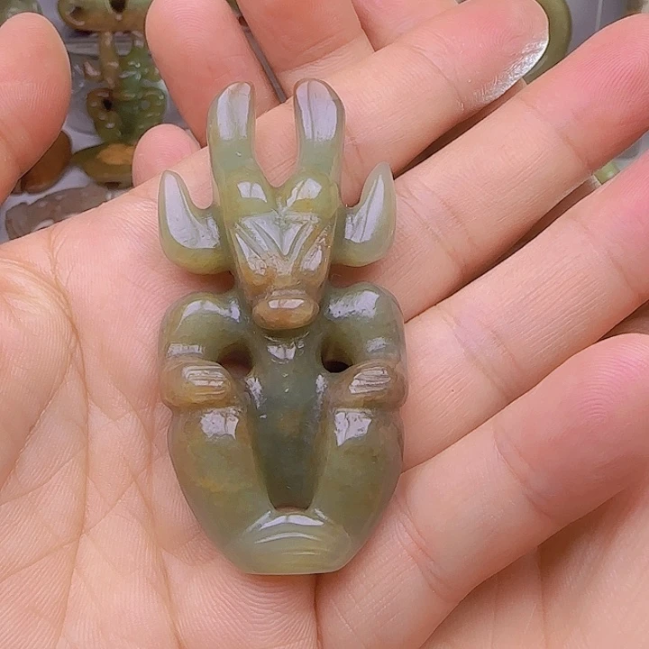 和田玉未镶嵌吊坠(不含链)