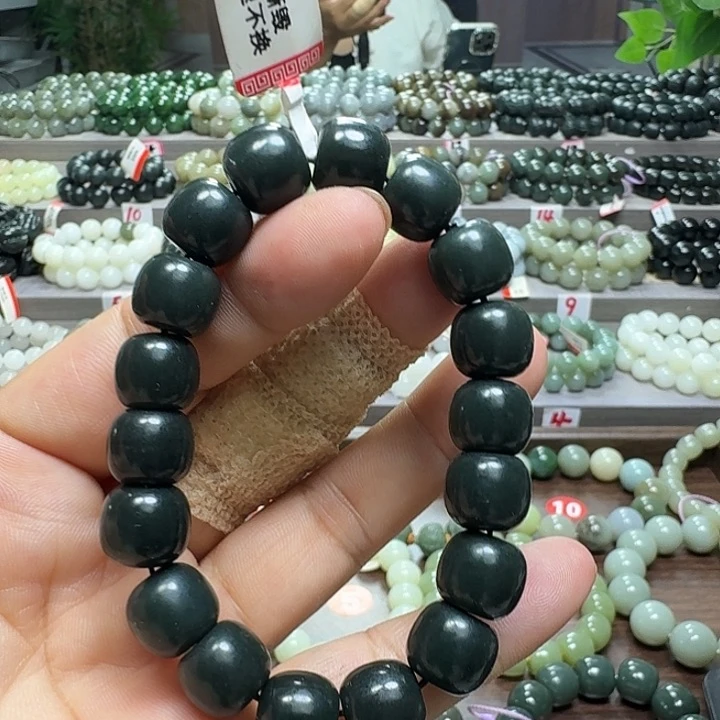 未镶嵌手链和田玉新疆沙枣青老型卡12