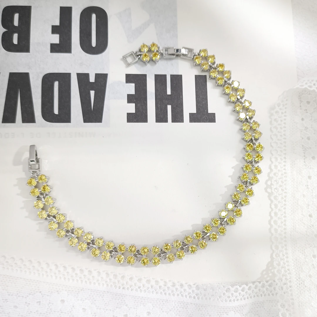 铜合金合成锆石脚链 KDMX-51698 脚链欧美时尚精致小众高级感