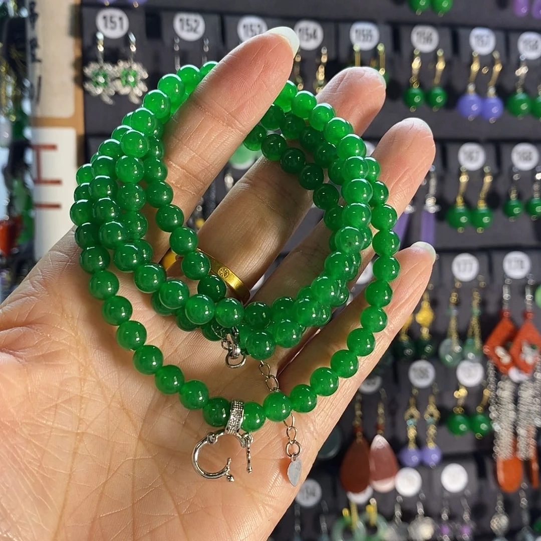 银S925镶嵌翡翠耳饰卡6银色