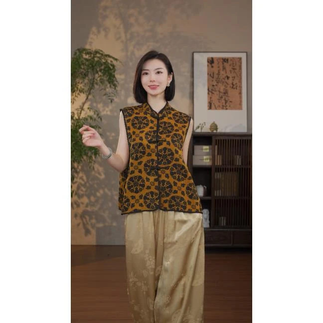 GONG QUE 【福禄圆满】新中式国风马甲 241519