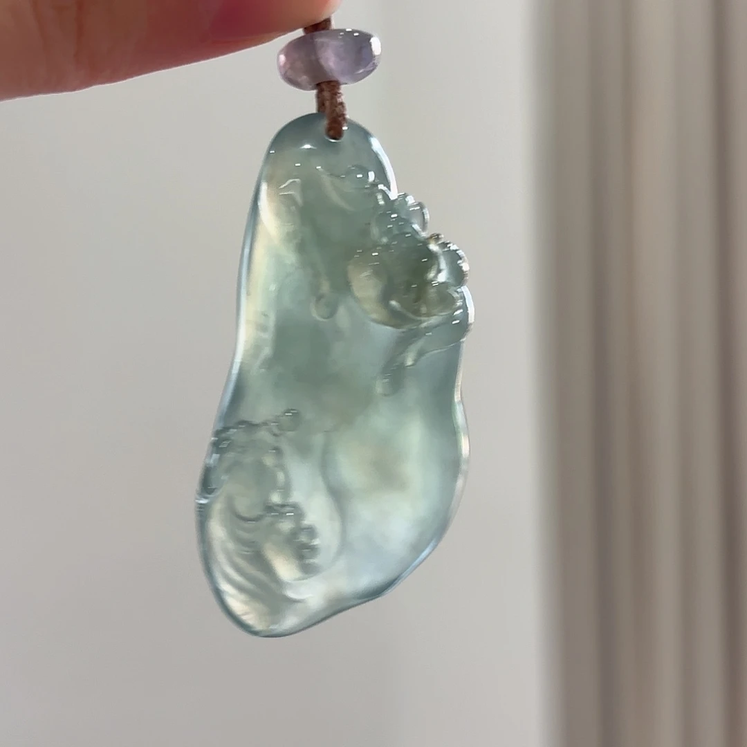 朵***朵翡翠未镶嵌吊坠(不含链)翡翠吊坠不退不换