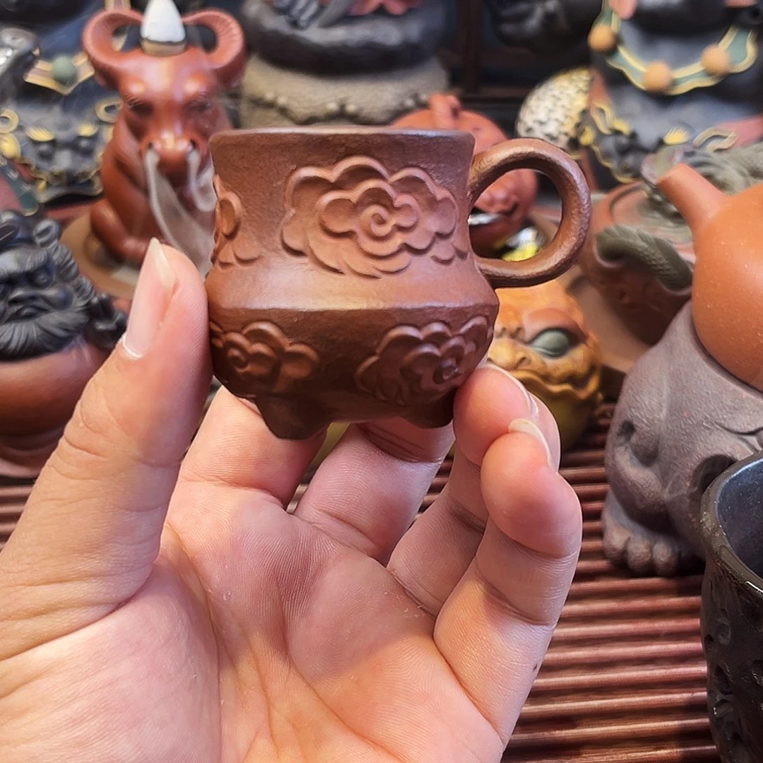 茶杯紫砂高端紫砂雕塑茶宠