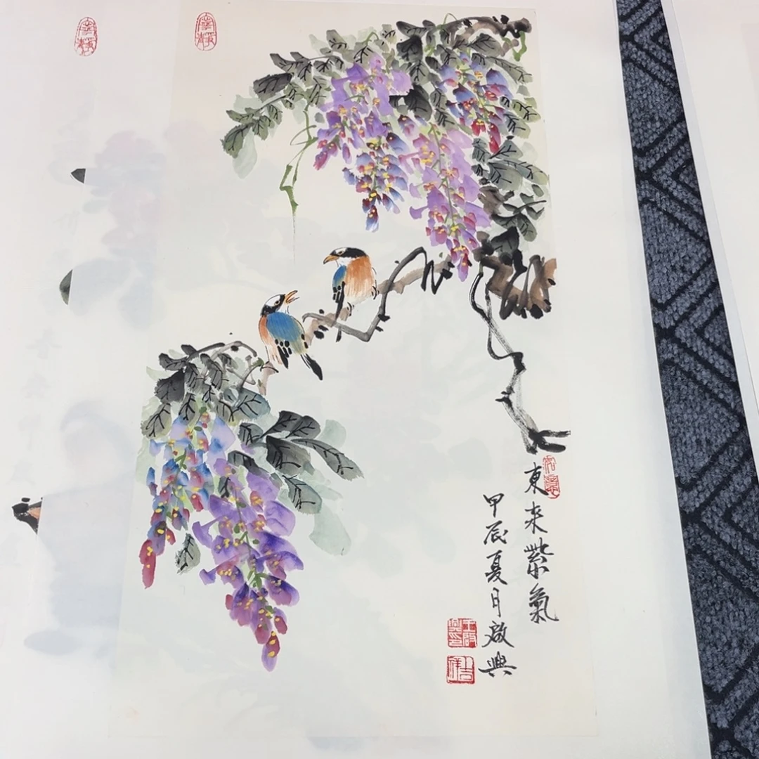 国画四尺四开花鸟