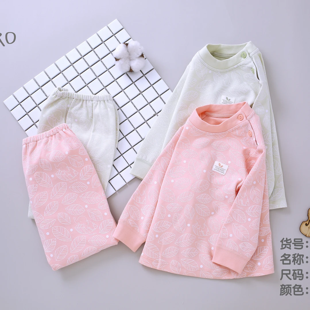 婴幼小童秋衣裤打底居家女童排湿吸汗吸汗卡通风宽松