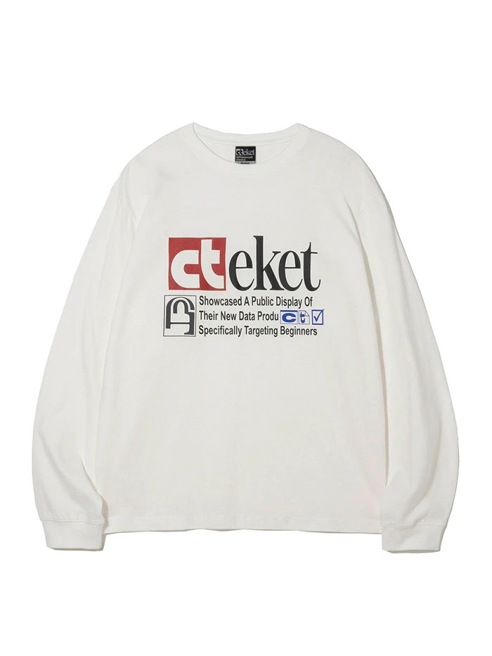 【茉舍】teket美式复古长袖T恤TKCO16TSLT01WHT-520