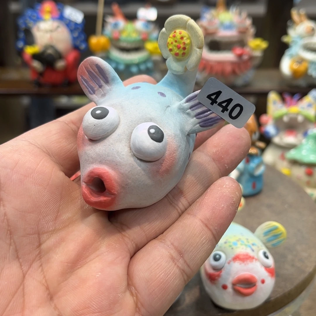 陶瓷纯手工抽象陶瓷摆件440