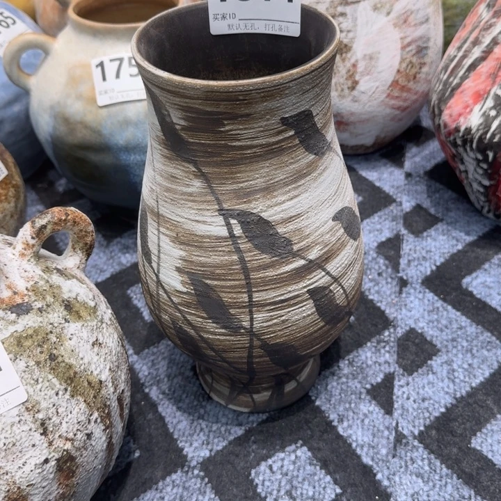 巧***力瓷片景德镇高温花器编码1814高28口10默认无孔