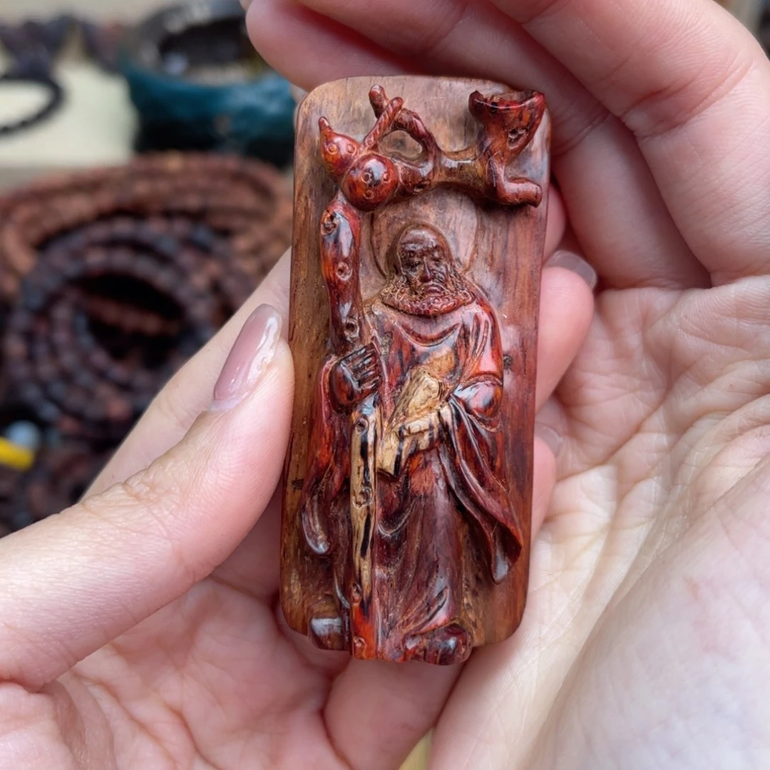 降真香其他海南红降达摩雕刻件