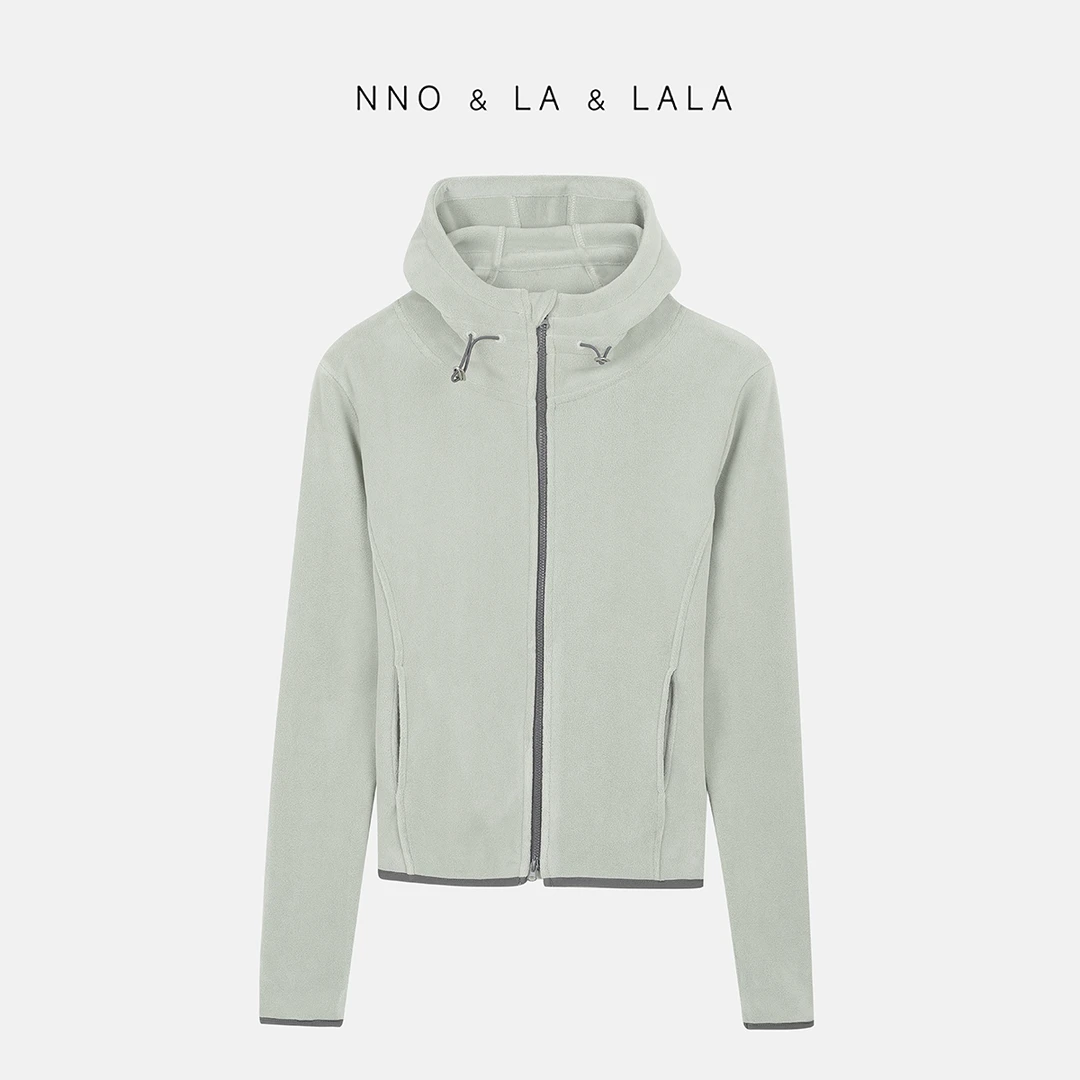 LA 摇粒绒 保暖修身 连帽卫衣外套  25765