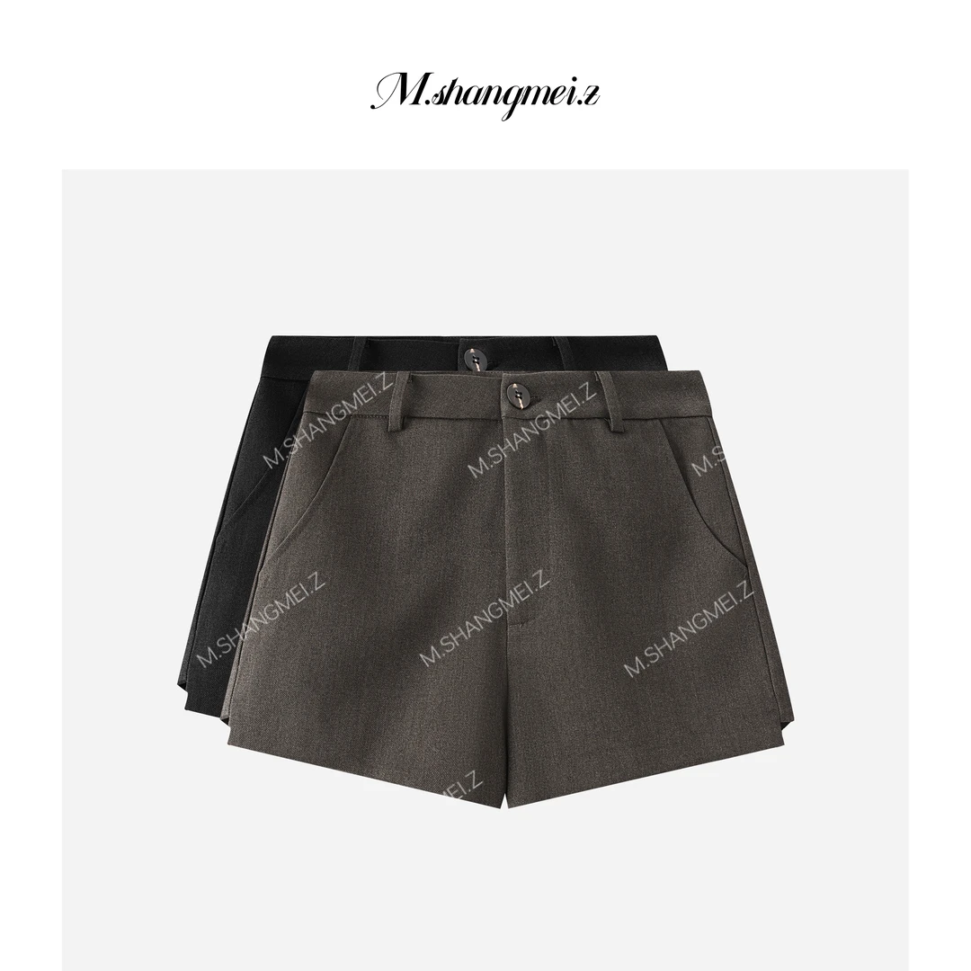 M.SHANGMEI.Z/沐熙【梨落通勤】美大哥显瘦高级感西装短裤X089639