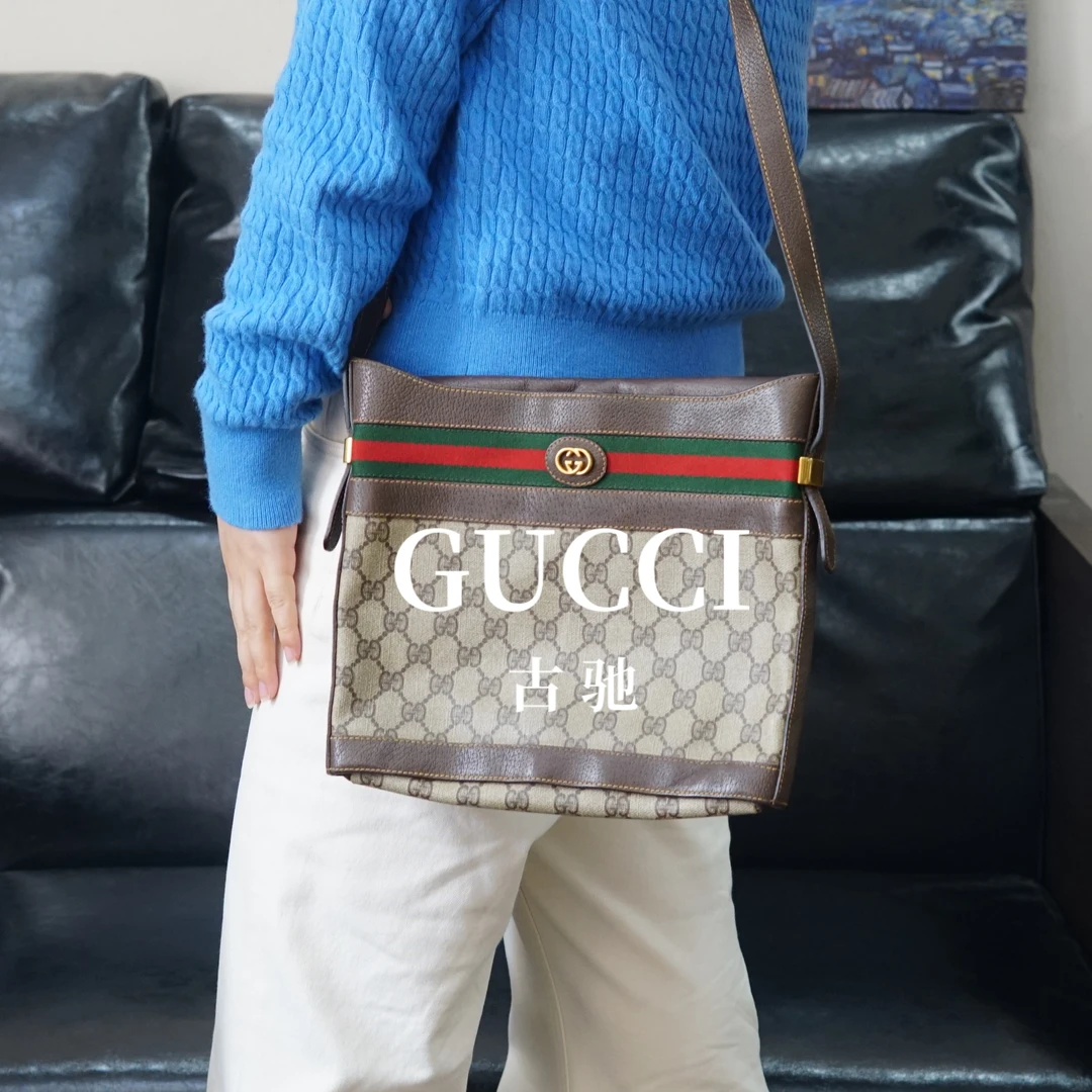 95新 GUCCI/古驰 老花斜挎包/WJ01816030/6030