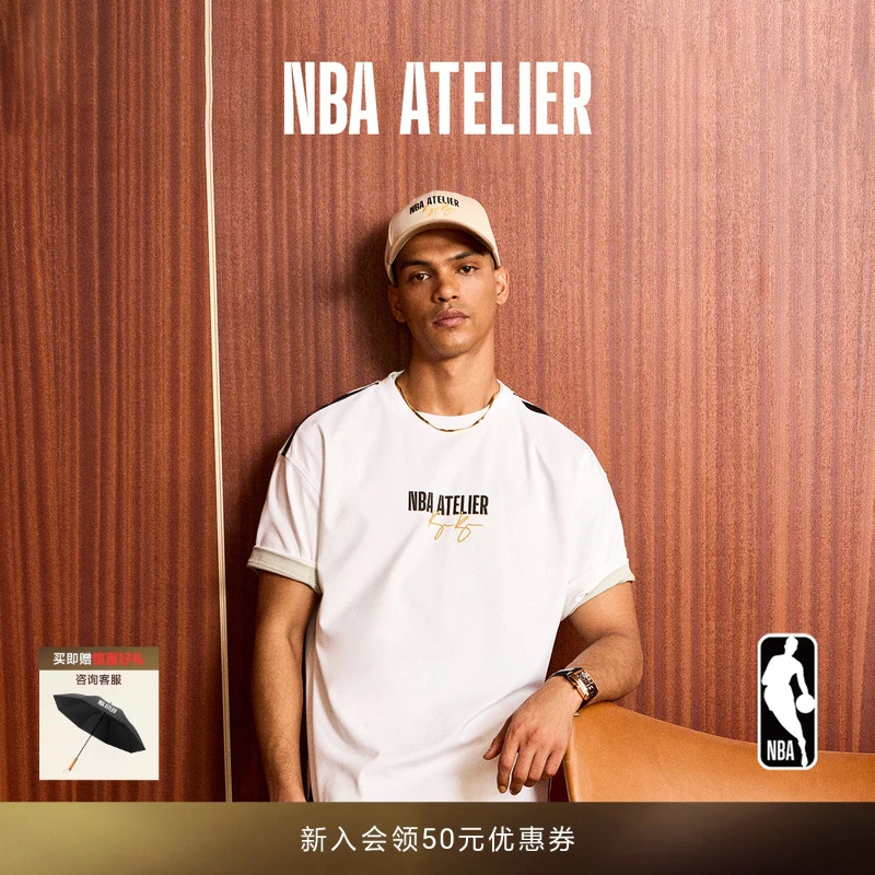 【库兹马联名】NBA ATELIER x KYLE KUZMA宽松匹马棉短袖t恤男款