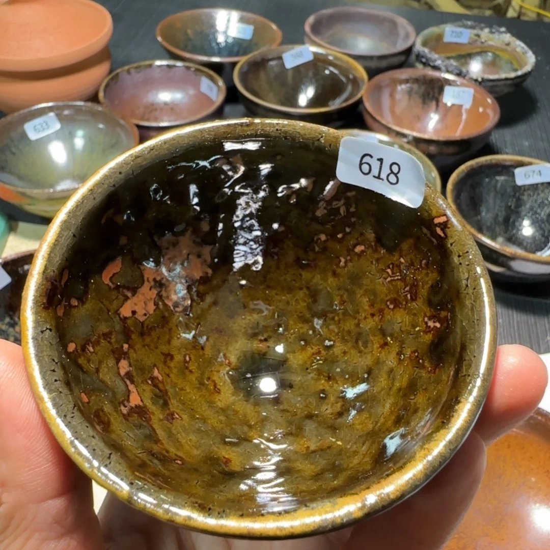 柴烧建盏茶盏茶杯618