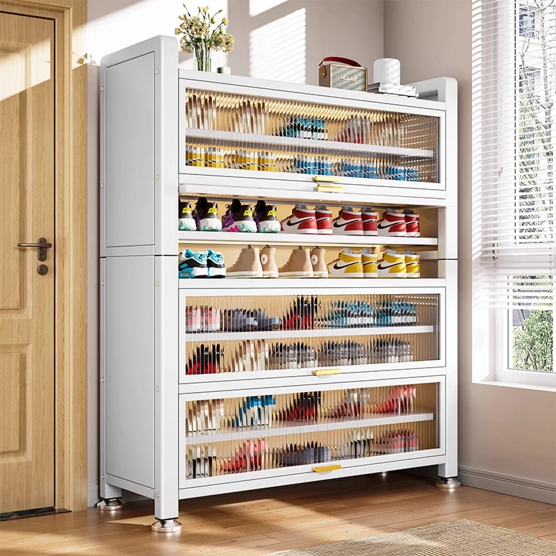 加厚鞋柜2025新款钢制家用门口室内入户大容量多层免打孔碳钢鞋架