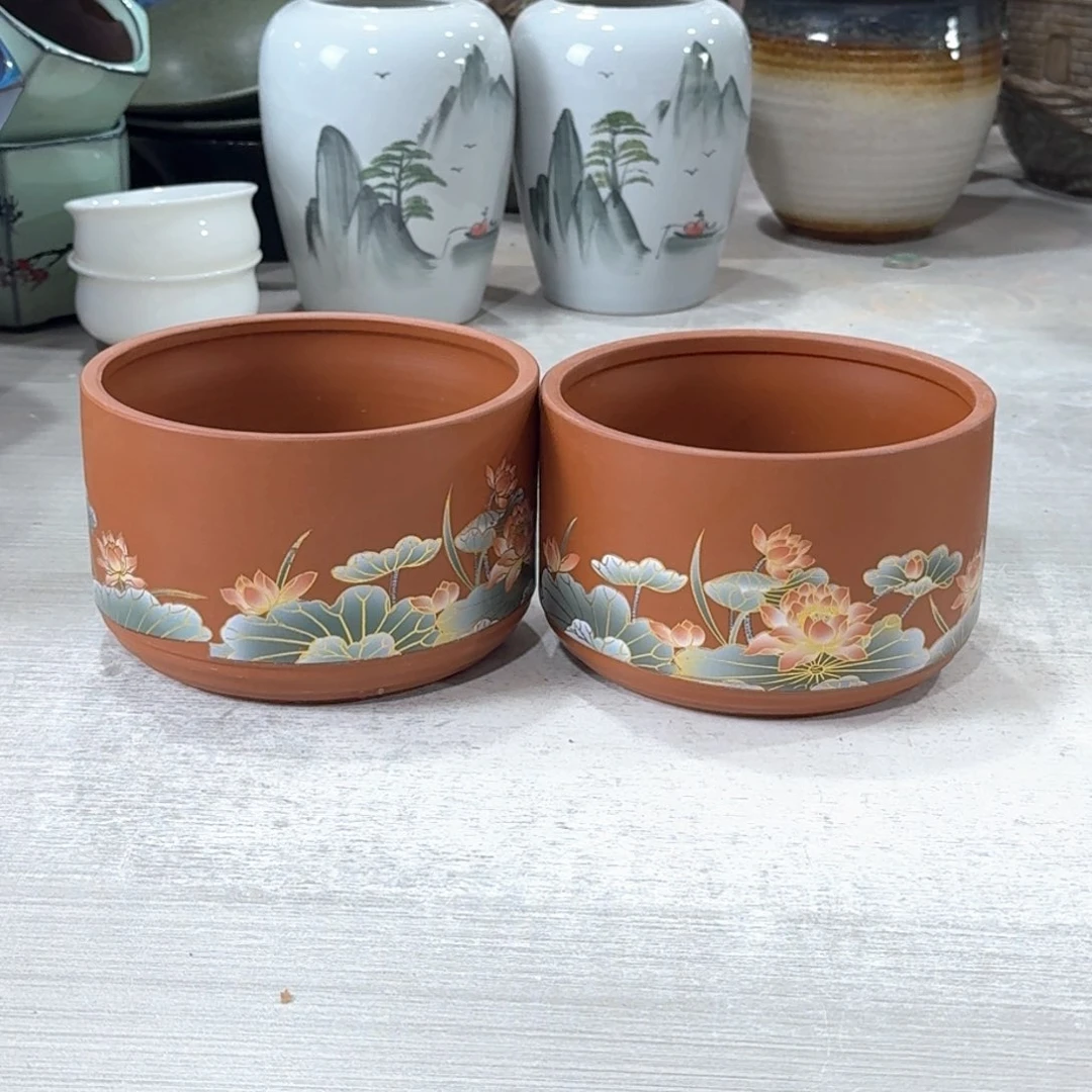 口径  12*8陶瓷绿植多肉微瑕花盆