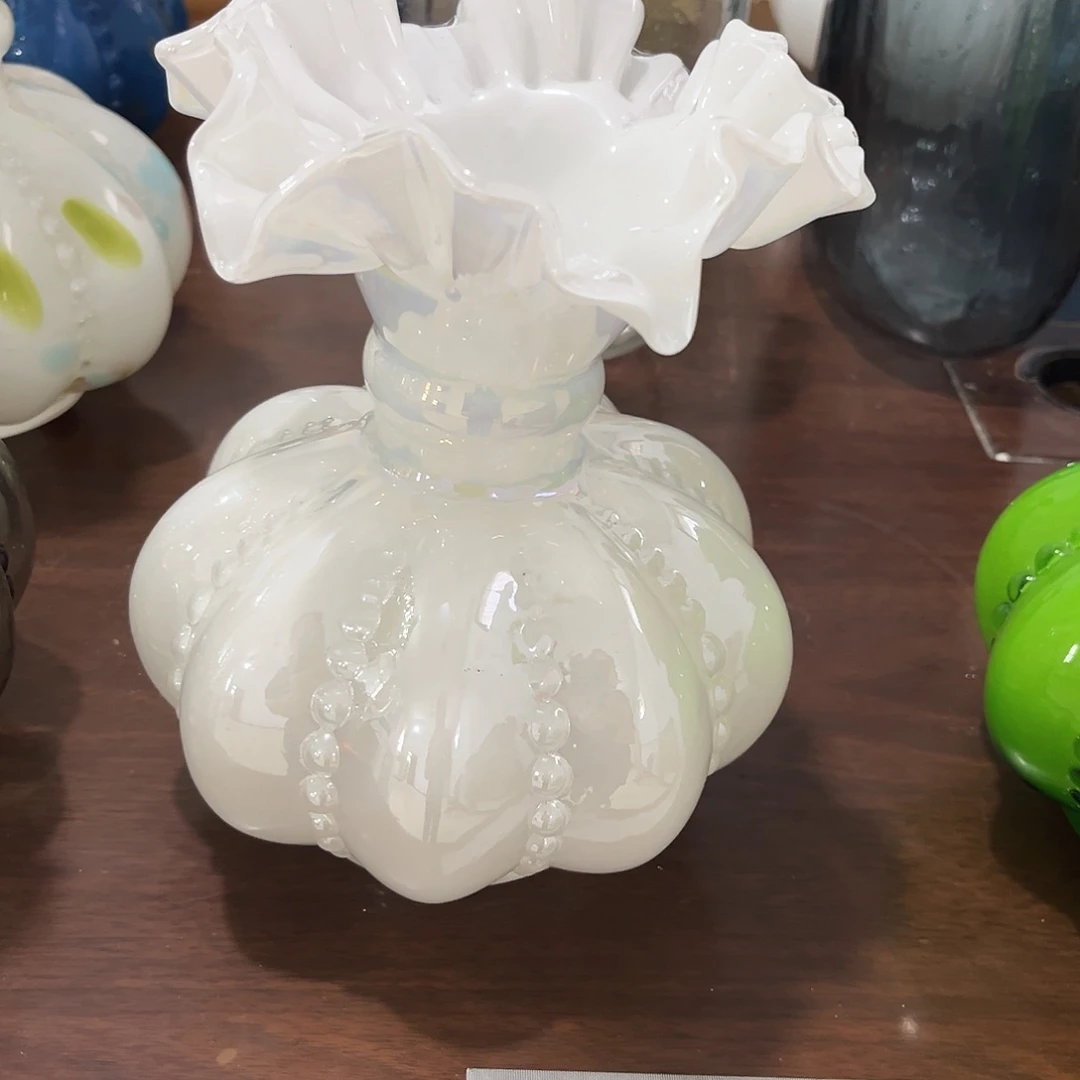水晶花瓶白色南瓜花瓶