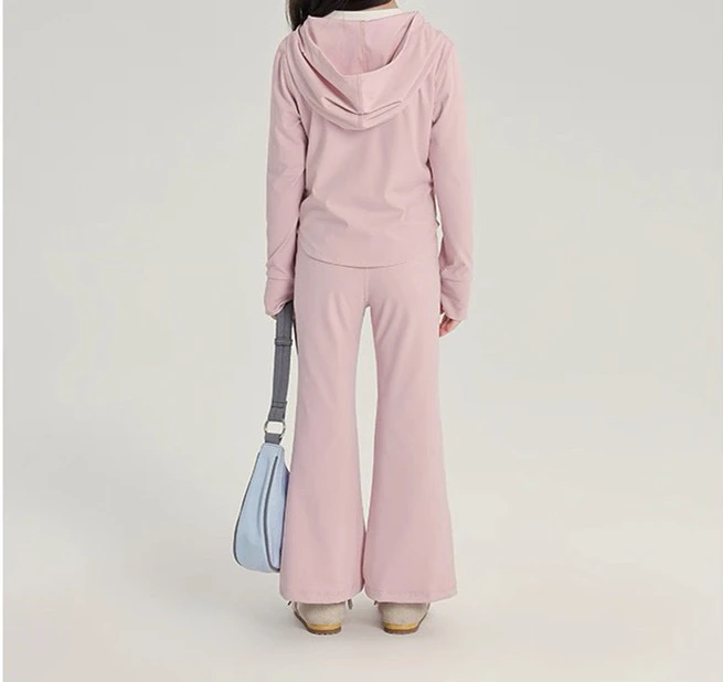 套装女童3285lulu瑜伽服微喇裤两件套中大童