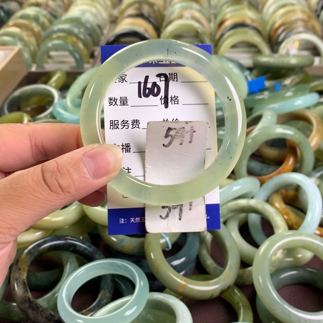 未镶嵌蛇纹石玉手镯1607