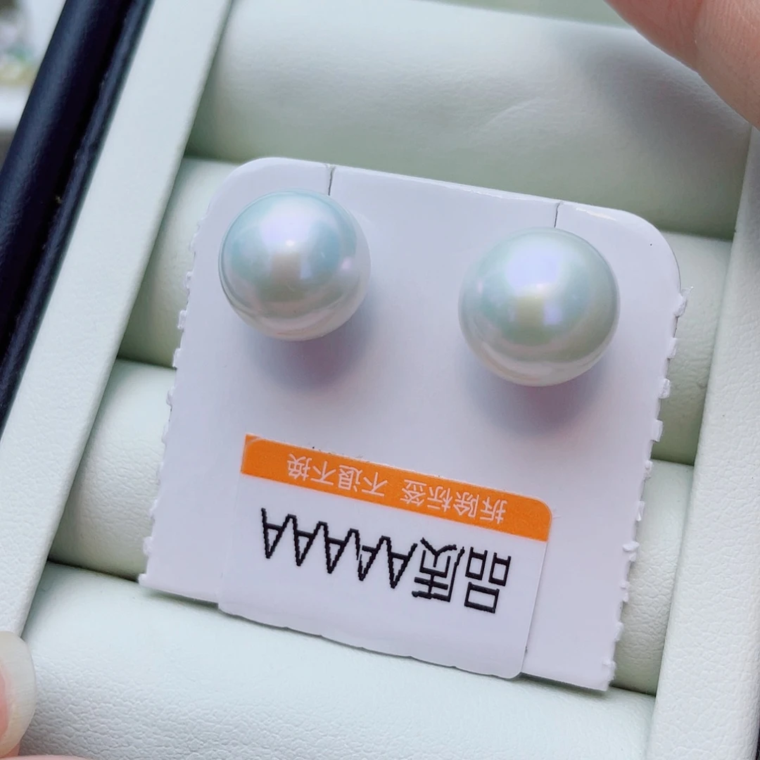 银S925镶嵌淡水珍珠耳饰w32