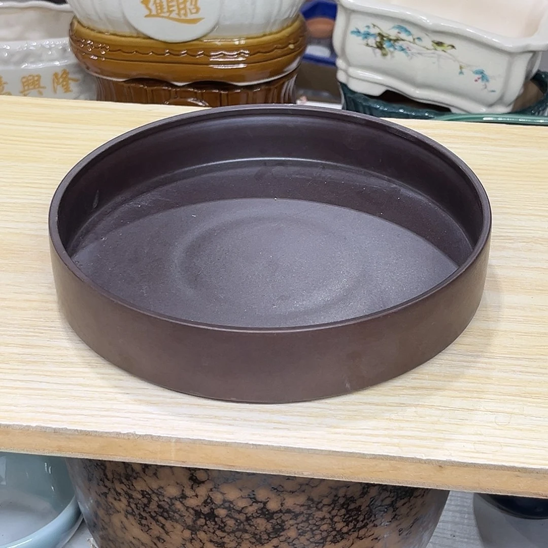 陶瓷绿植多肉微瑕花盆口径21*4.5无孔