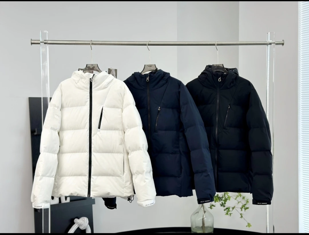 拉链连帽保暖简约羽绒服休闲户外纯色百搭