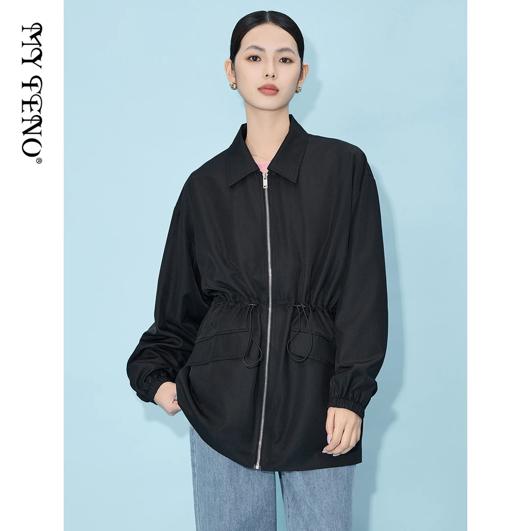 MY TENO/马天奴VHS115风衣薄款女中长款短款百搭长袖时尚设计感