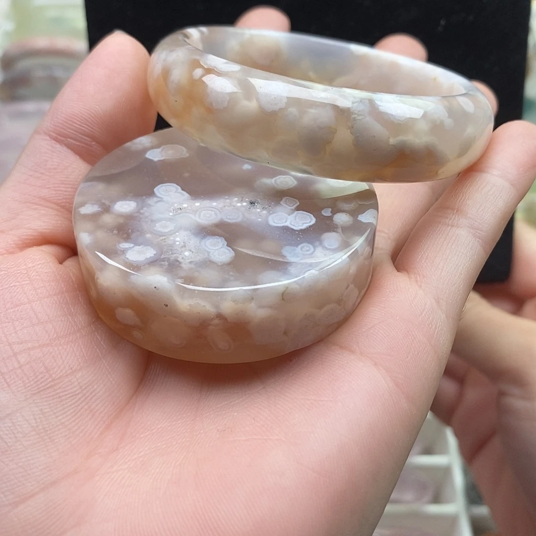 玛瑙/玉髓未镶嵌手镯玛瑙套镯53➕