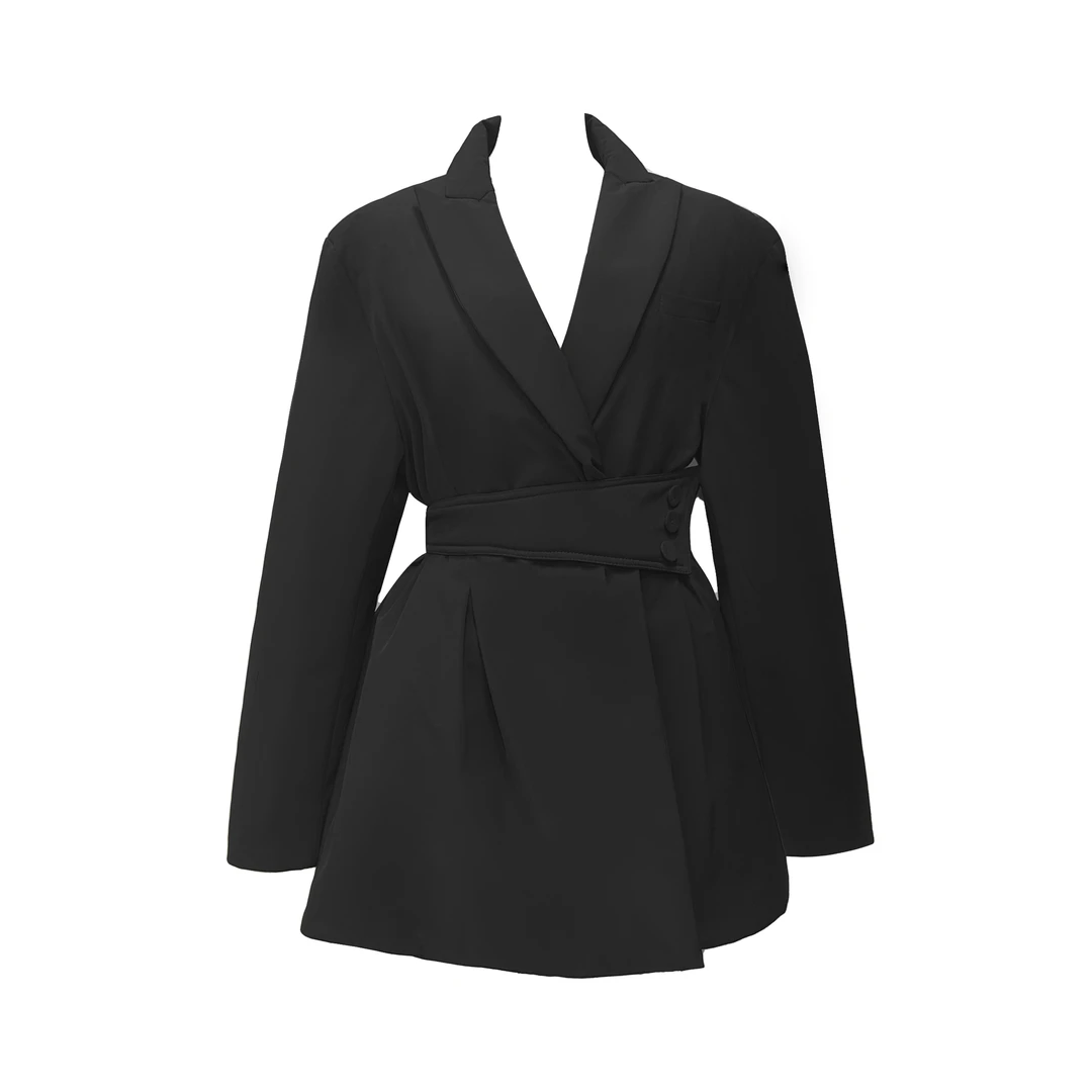 设计师秀场时尚新款气质名媛款腰封百搭外套  X2333  F