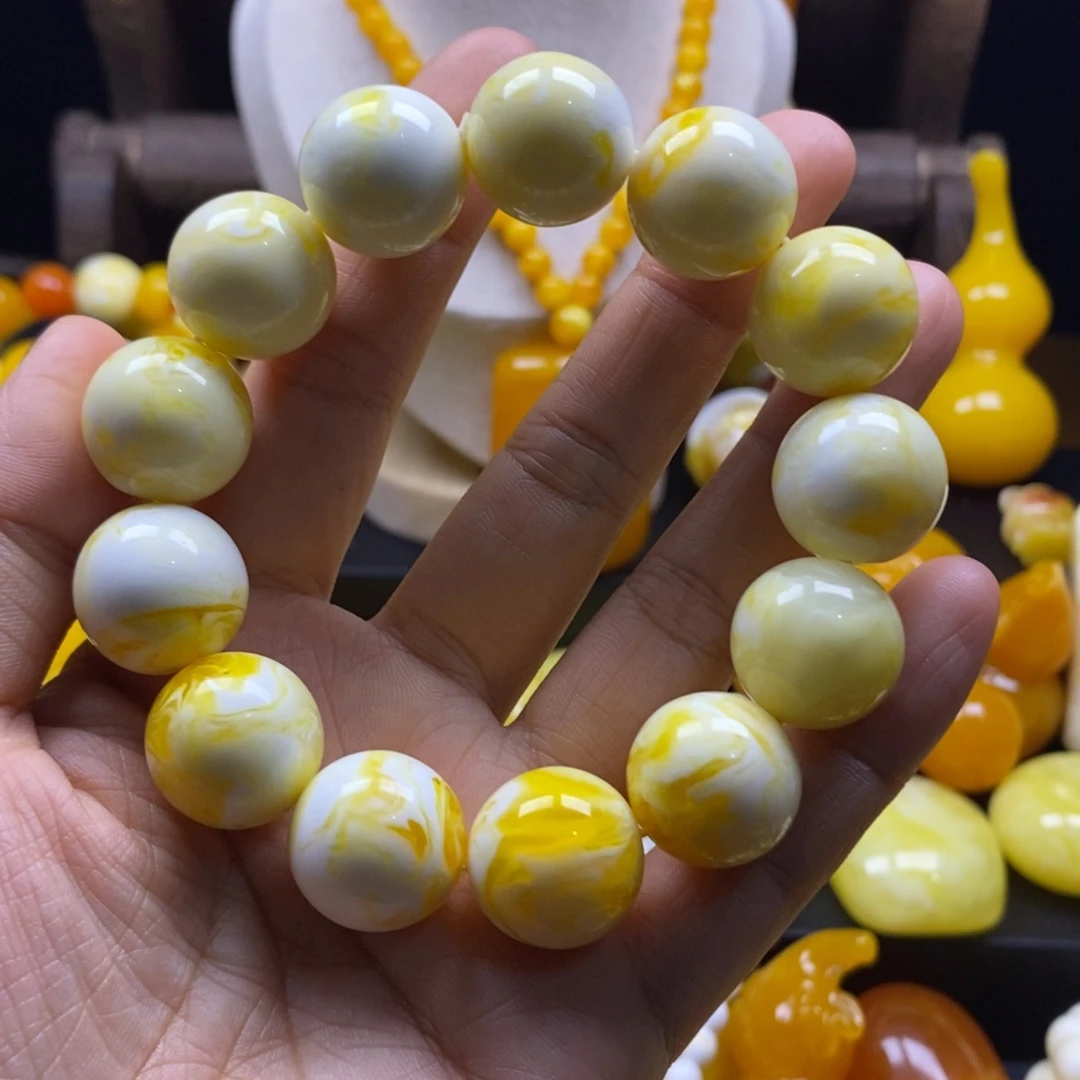 粑***麻非金属全品无暇瓷白妖花18精品手串