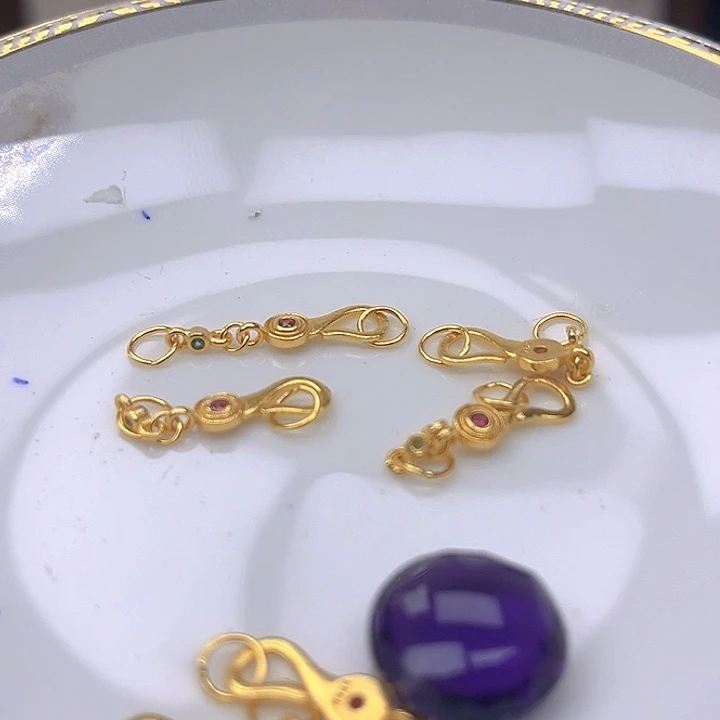 银S925镶嵌颈饰紫晶紫晶925镶嵌81