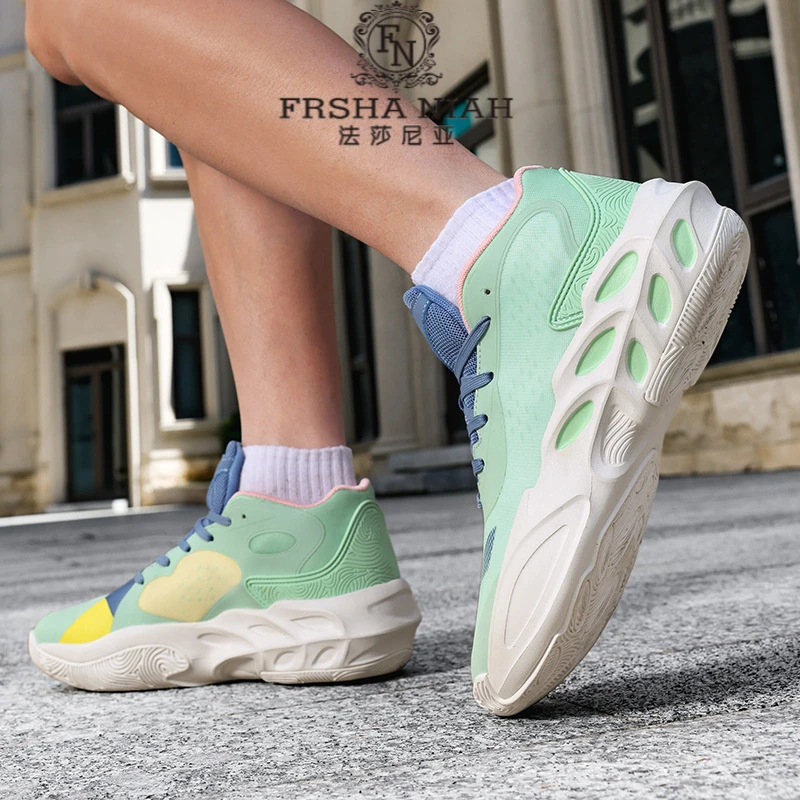 法莎尼亚轻质后卫实战球鞋情侣高帮透气回弹运动防滑耐磨篮球鞋男