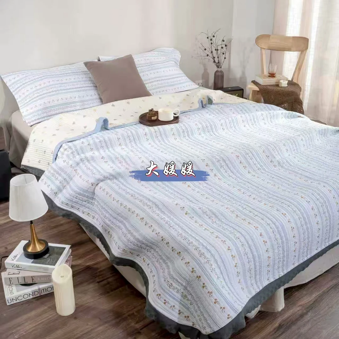 『花边可可庄园』源头加厚绗缝柔软亲肤透气防滑四季床盖盖被盖毯