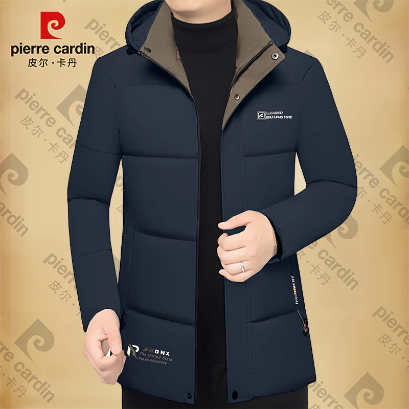 皮尔卡丹冬季加厚商务休闲棉袄保暖男装外套上衣棉服中年男士潮流