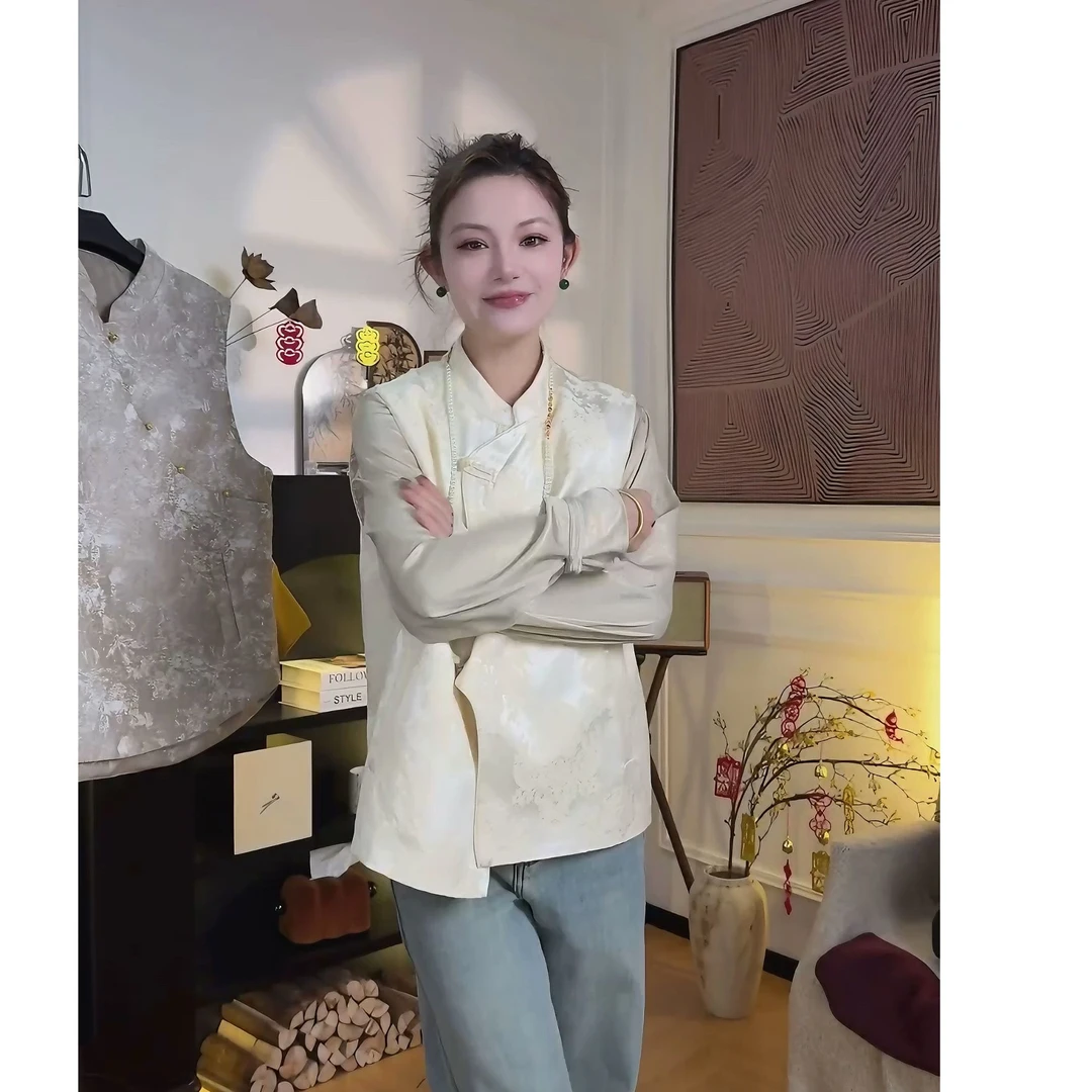 【慕容雪】MAYSHE马甲春季2025爆款新中式温婉高级定制外扩