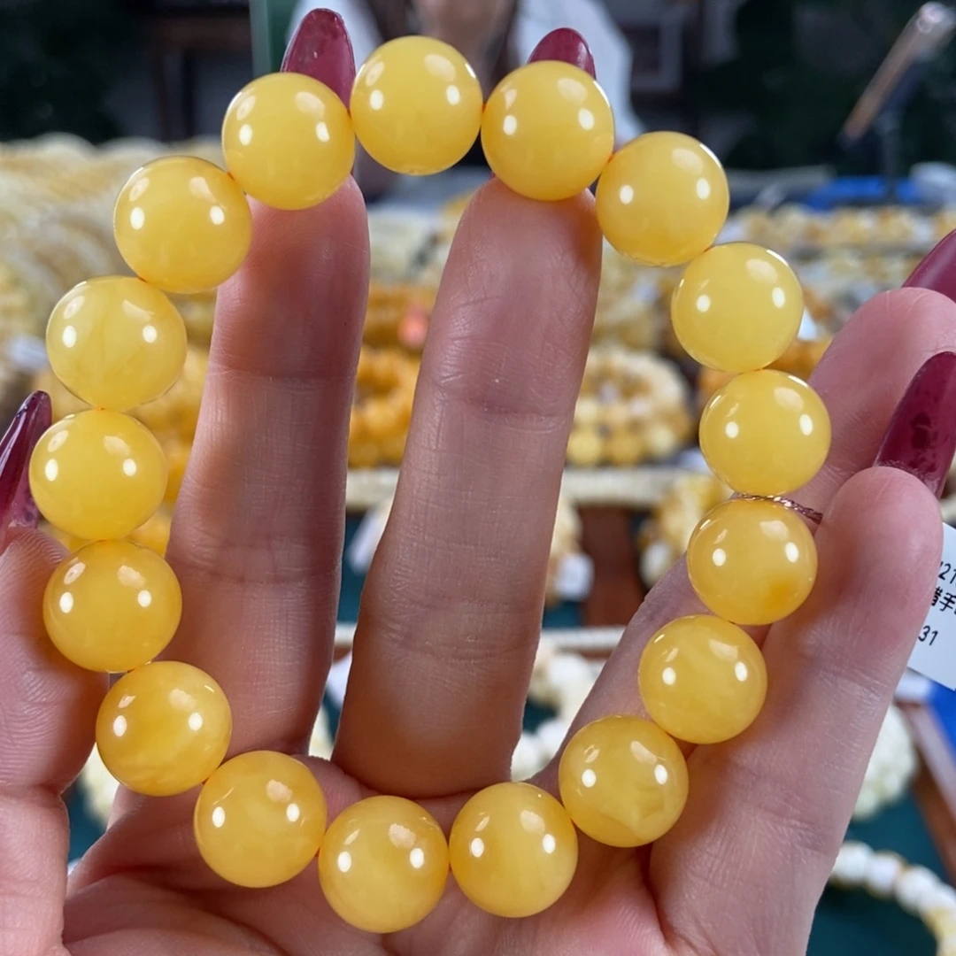 琥珀未镶嵌珠宝奇石12圆珠17.1