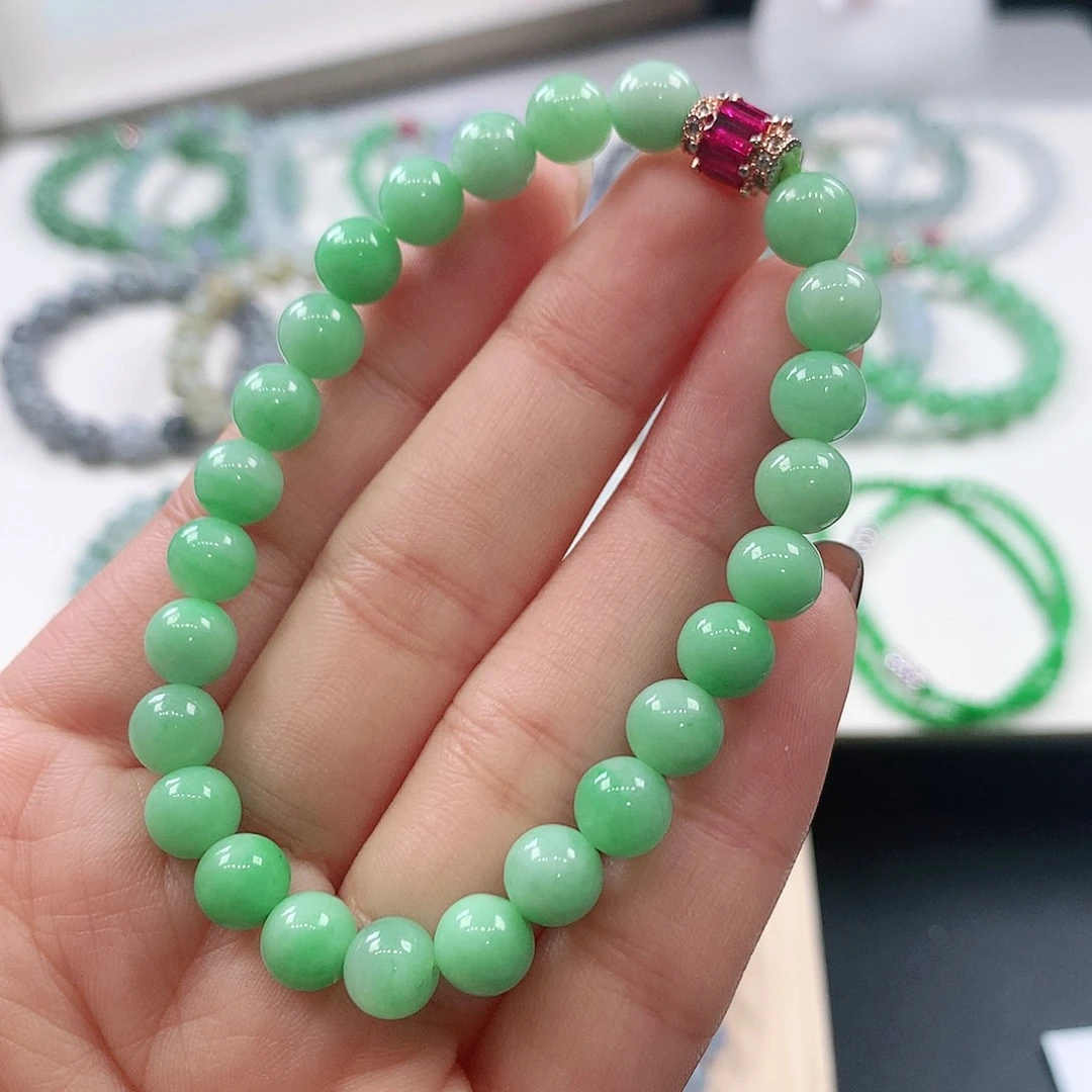 翡翠未镶嵌手链7mm