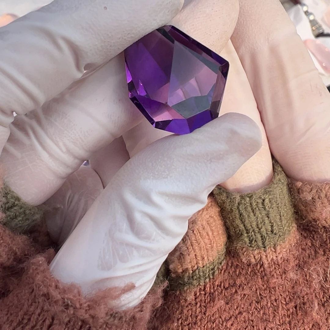 水晶紫水晶定制打孔不退换未镶嵌❤***μ