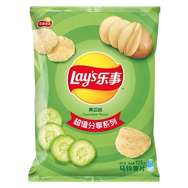 乐事 黄瓜味原切马铃薯片 135g/袋