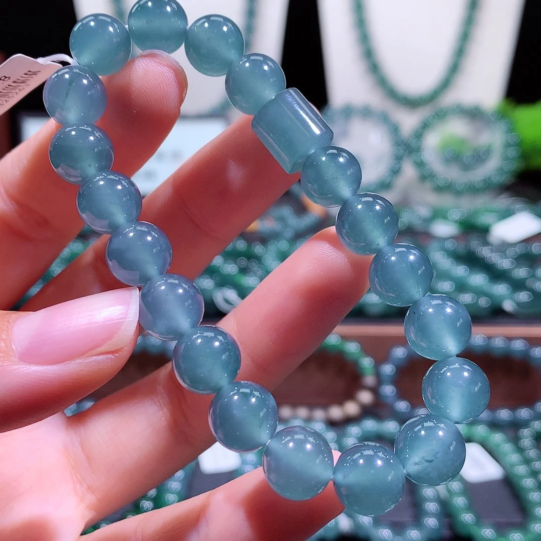 翡翠未镶嵌手链天然a货翡翠手串9.8