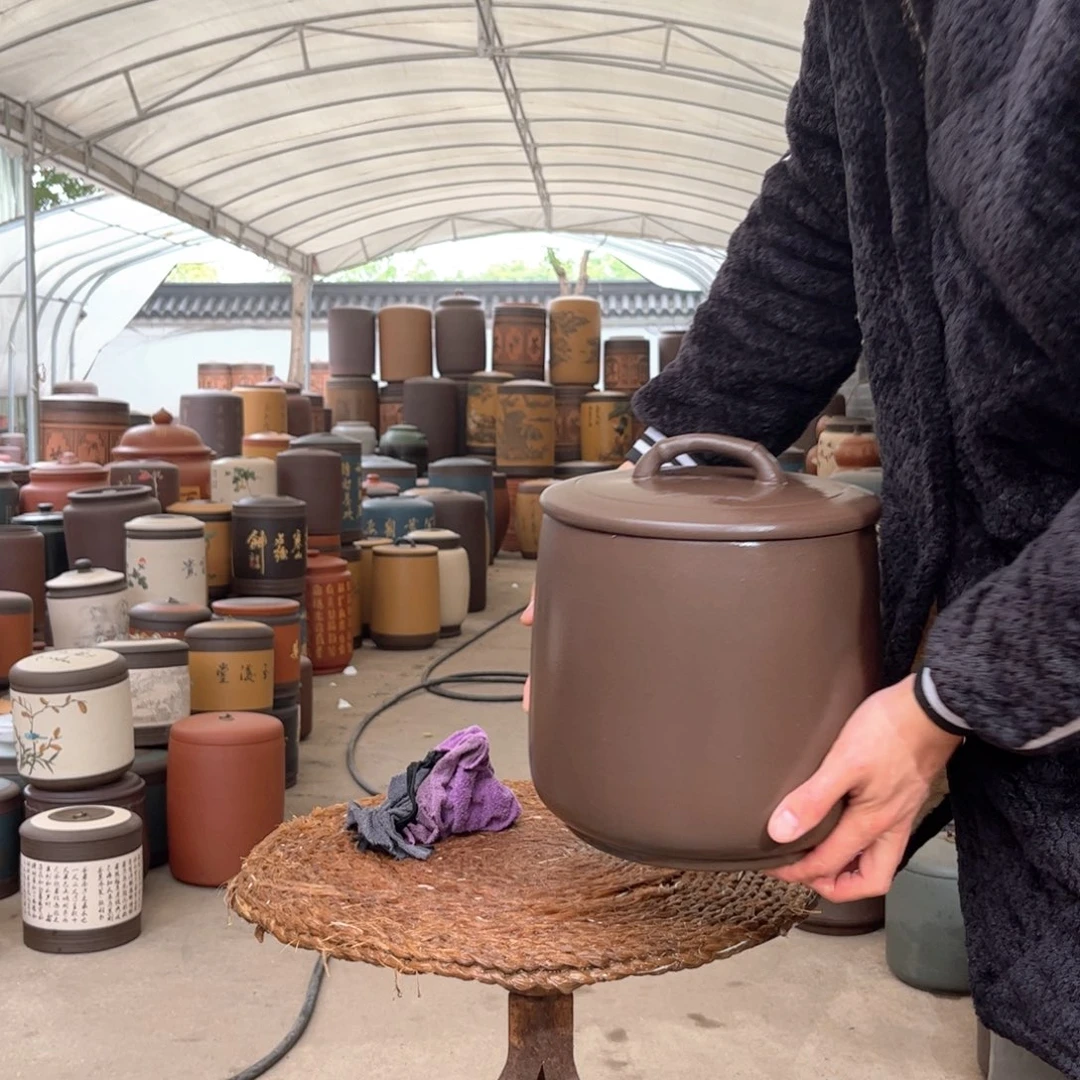 紫砂茶叶罐口径18厘米