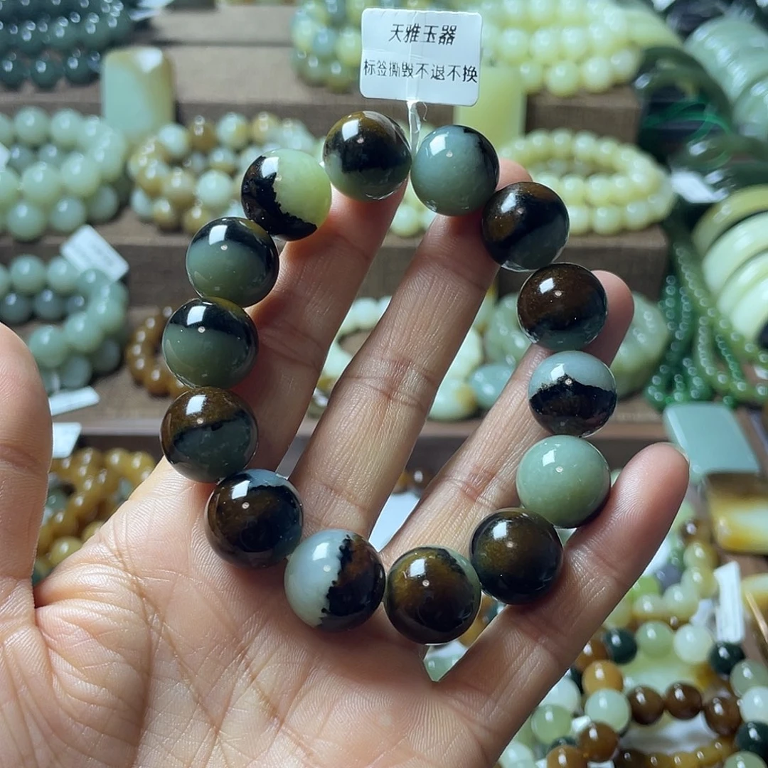 和田玉手链未镶嵌土*