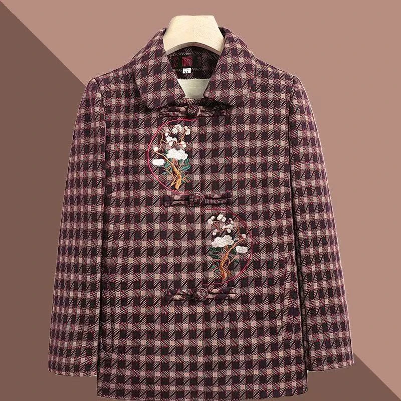 8092-妈妈装外套洋气减龄宽松加厚秋冬大码外套【新仓库】