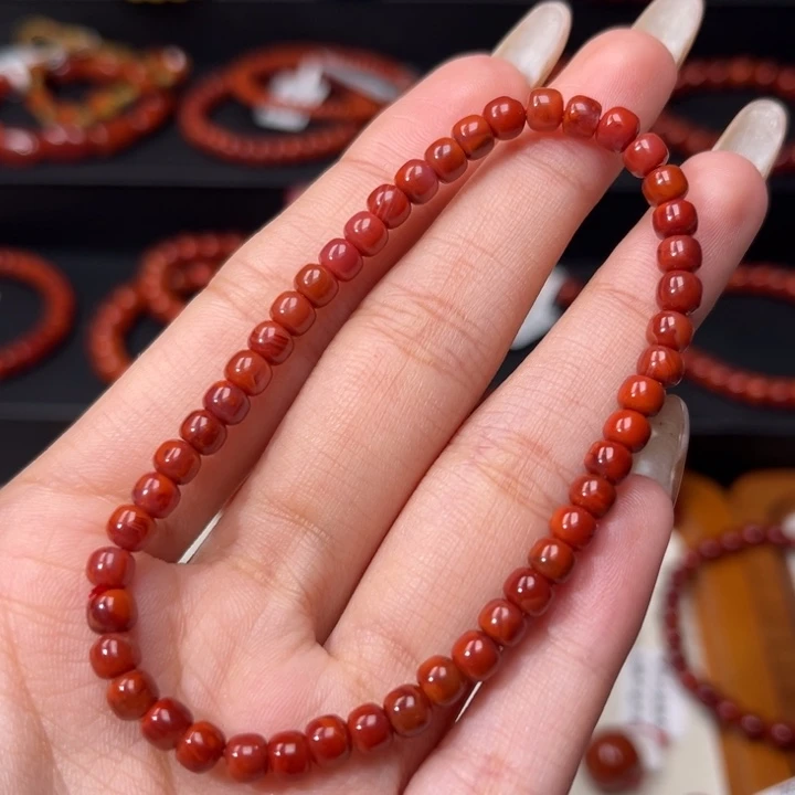 南红玛瑙未镶嵌手链老型手串4.5+mm