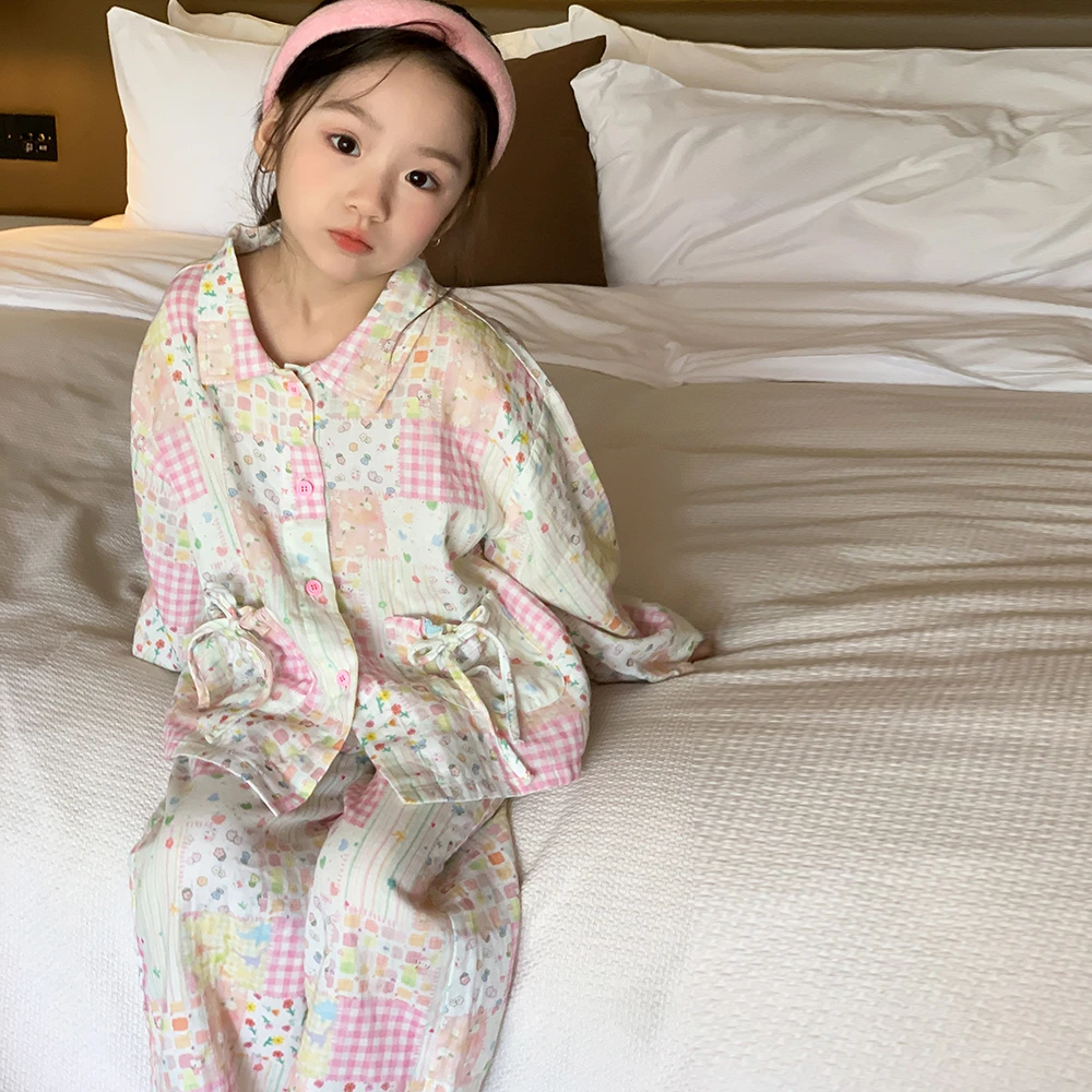 女童睡衣a类纯棉春秋款儿童家居服全棉女童家居服春秋31