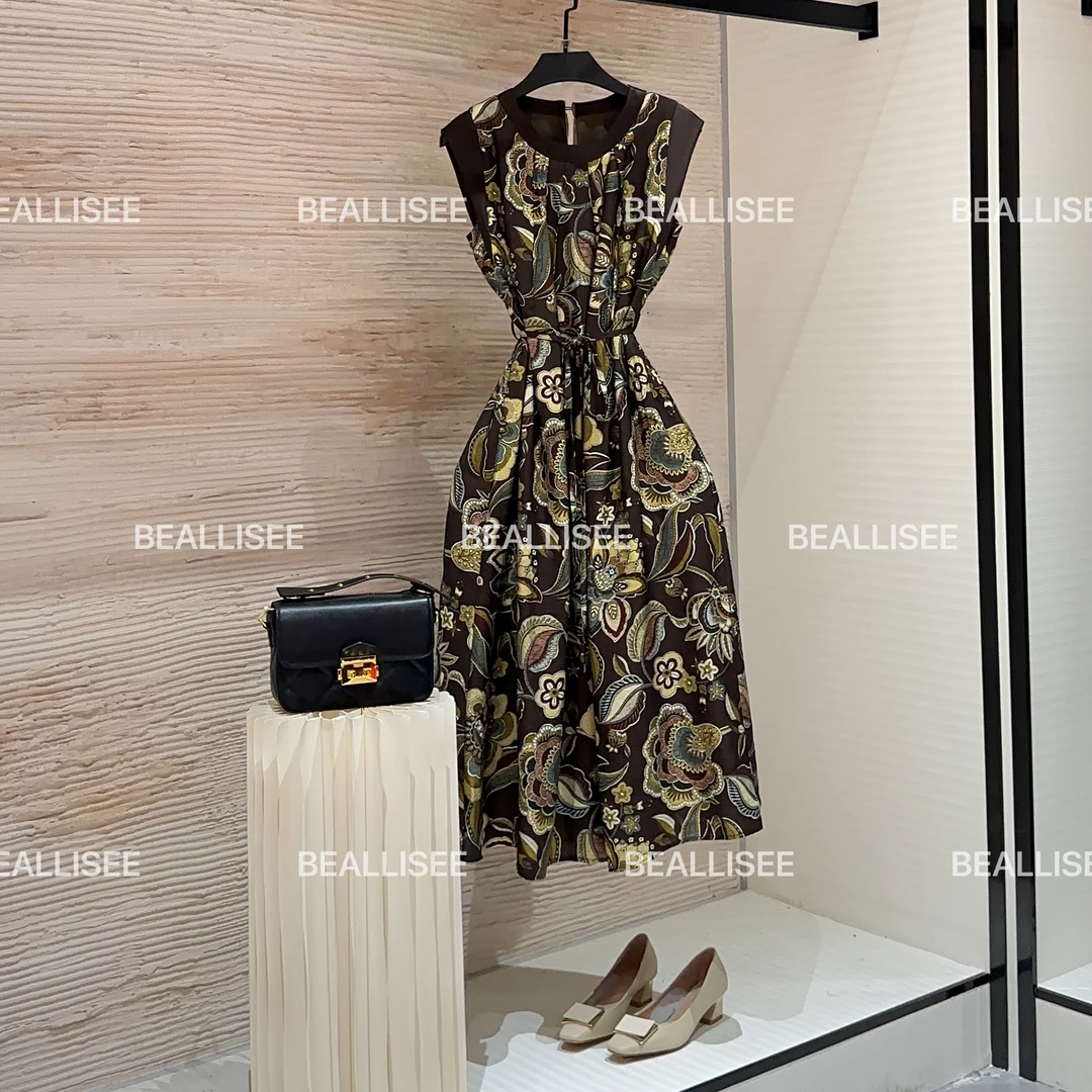 【宠粉价】夏季新款无袖显瘦国风时尚气质宽松连衣裙W-A893